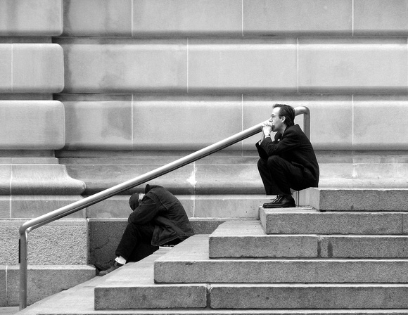 Two Men on the Steps